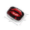 Square Pill Case for Purse or Pocket 2 Compartment Medicine Pill Box Portable Small Pill Organizer Red Lips Pillbox Travel Medicine Vitamin Cod Liver Oil Storage Box view 2