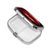 Square Pill Case for Purse or Pocket 2 Compartment Medicine Pill Box Portable Small Pill Organizer Red Lips Pillbox Travel Medicine Vitamin Cod Liver Oil Storage Box view 3