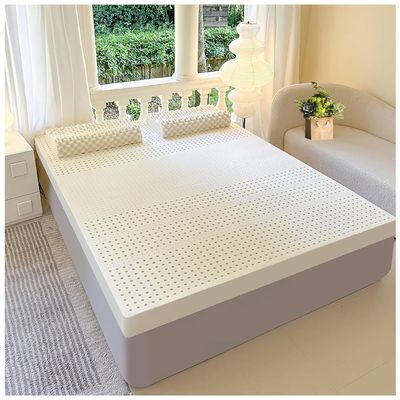 100% Natural Latex Topper Firm - Ergonomic 7-Zone Latex Mattress Topper Massage Pressure Release Bed Mattress,10cm,180x200cm(71x79in)