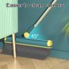 JBNCRYGD Commercial Broom and Dustpan Set,Long Handle Broom and Dustpan Set,Upright Dust Pan Combo for Home, Kitchen, Room, Office, Lobby Floor Use Without Bending,A view 2