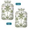 Elephant Palm Tree Pattern Hot Water Bottle with Cover, 2L PVC Hot Water Bag with Soft Cover, Reusable Heating Pad for Pain Relief Warm Hands Waist Abdomen Feet & Bed view 4