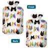 Colorful Hand Drawn Cat Hot Water Bottle with Cover, 2L PVC Hot Water Bag with Soft Cover, Reusable Heating Pad for Pain Relief Warm Hands Waist Abdomen Feet & Bed view 4