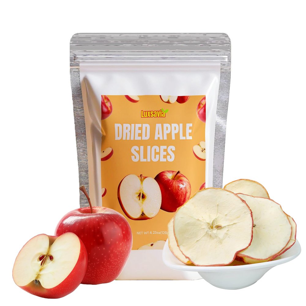 4.23oz(120g) Natural Dried Apples,35-40 Dried Apple Slices Snacks Bags,Dehydrated Apple Slices No Sugar Added,for Simmer Pot Potpourri,Potpourri Bowl Filler,Simmer Pot Mix,Crafts Cake and Cocktail