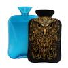 Ethnic Boho Owl Bird Hot Water Bottle with Cover, 2L PVC Hot Water Bag with Soft Cover, Reusable Heating Pad for Pain Relief Warm Hands Waist Abdomen Feet & Bed view 1