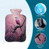 Cherry Blossom Tree Bird Hot Water Bottle with Cover, 2L PVC Hot Water Bag with Soft Cover, Reusable Heating Pad for Pain Relief Warm Hands Waist Abdomen Feet & Bed view 3