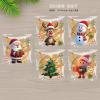 APXXAIBO 100-Pack Christmas OPP Candy Bags - Self-Sealing Cookie & Bakery Packaging for Food Treats (Christmas B 10 * 10 + 3cm1 pack of 100 pcs) view 2