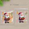 APXXAIBO 100-Pack Christmas OPP Candy Bags - Self-Sealing Cookie & Bakery Packaging for Food Treats (Christmas A 10 * 10 + 3cm1 pack of 100 pcs) view 3