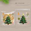 APXXAIBO 100-Pack Christmas OPP Candy Bags - Self-Sealing Cookie & Bakery Packaging for Food Treats (Christmas A 10 * 10 + 3cm1 pack of 100 pcs) view 4