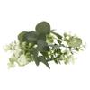 ETHZZLE Artificial Eucalyptus Candle Ring with Gypsophila and Green Leaves Pillar Candle Wreath Centerpiece for Dining Table Reusable Tear-Resistant Spring Home and Holiday Decor view 1