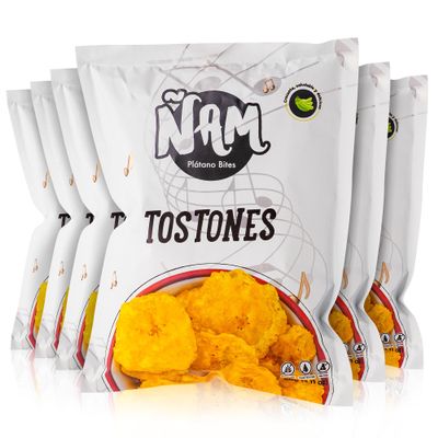 am Bites Plantain Strips 60g Snack Strips | 6 Bags Snack Size | Crunchy Tostones Salty Snack Made from Green Plantains | Healthy Chips Snack Food | Vegan & Gluten-Free