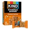 KIND Breakfast Protein Bars, Peanut Butter, Gluten Free, Low Sodium, Healthy Snacks, 8g Protein, 6 Count (6 Packs of 2 Bars) view 1