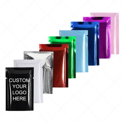 100 Custom Prints Your Logo On The Heat Sealable Flat Food Safe Mylar Bags