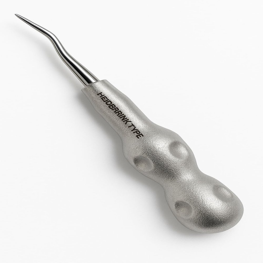Dental Tooth Extraction Elevator #77, Silver Diamond Grip Handle, Surgical Root Instrument