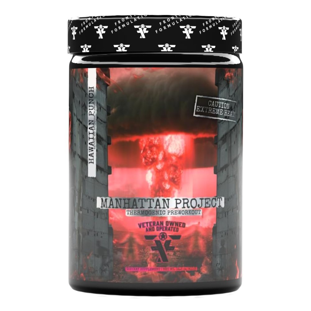 FRONTLINE FORMULATIONS Manhattan Project, Thermogenic Pre - Workout, Insane Focus, Explosive Energy - Hawaiian Punch