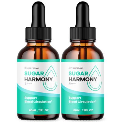 (2 Pack) Sugar Harmony Drops, Official SugarHarmony Liquid Drops with All Natural Ingredients, Advanced Formula Support Supplement with Maximum Strength Premium Vitamins for Women & Men (60 Servings)