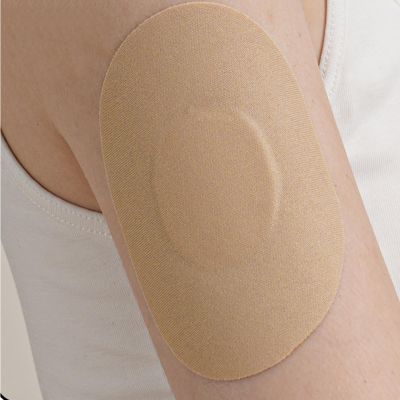 35 Packs CGM Adhesive Patches for Freestyle Libre 1/2/3, Guardian 3/4, Stelo, Enlite & G7 Sensor Patches | Waterproof Breathable Overpatch | no Glue & no Hole on the Center Tan CGM Sensor Cover
