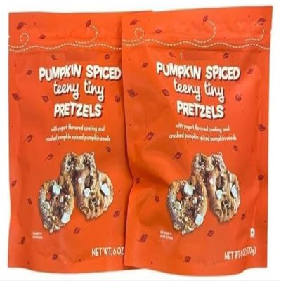 Trader Js Pumpkin Spiced Teeny Tiny Pretzels with Yogurt Coating & Crushed Pumpkin Seeds 6 oz