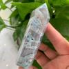 101g Druzy Moss Agate Hexagonal Obelisk Natural Crystal Tower for Healing, Meditation & Spiritual Decor view 4