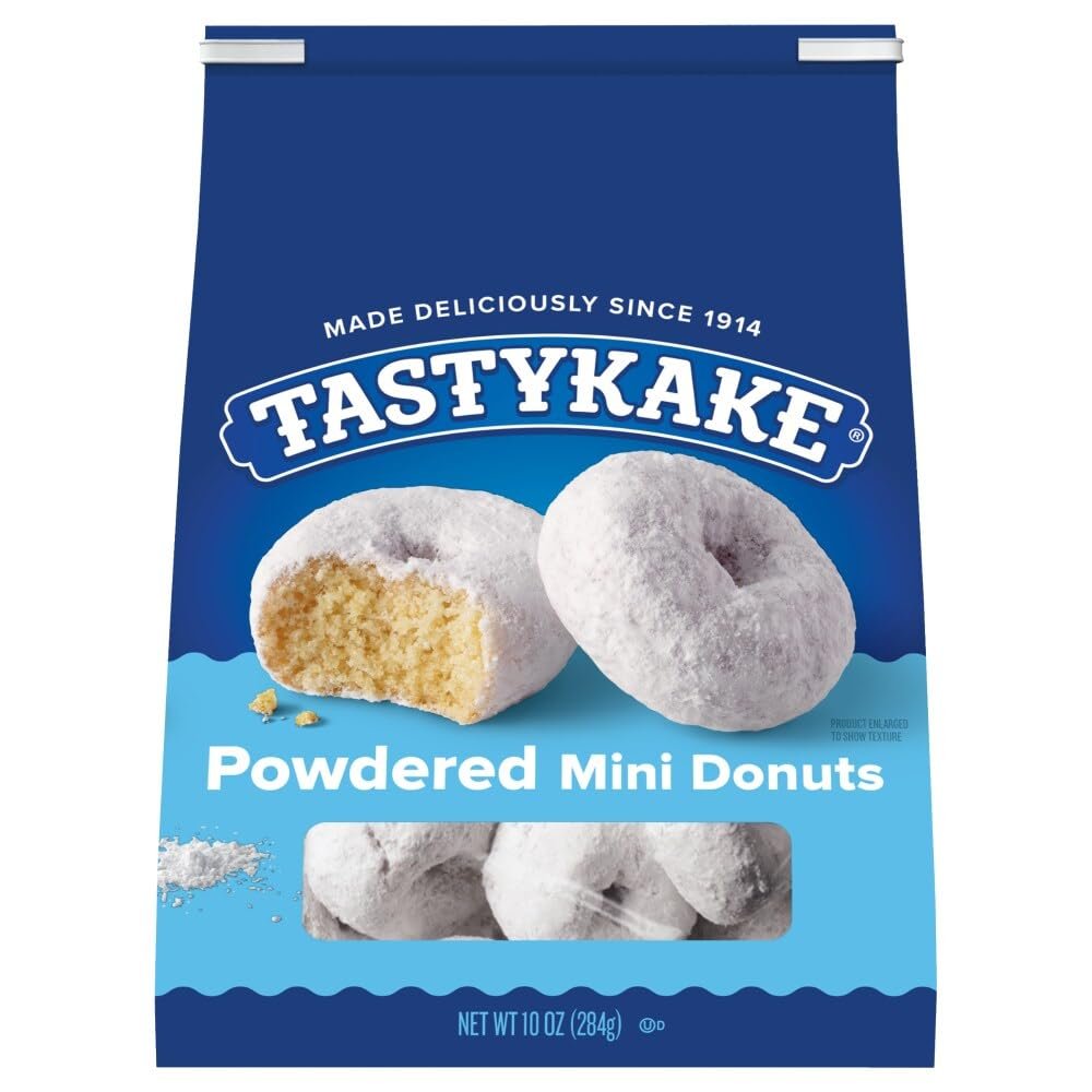 Tastykake Powdered Sugar Mini Donuts - 2 Bags