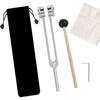 128hz Tuning Fork for Healing Set with Reflex Hammer, Aluminum Alloy Medical Weighted Tuning Forks for Sound Therapy & Chakra Healing, 128hz Healing Instrument view 1