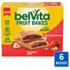 belVita Fruit Bakes, Strawberry, Soft Baked Breakfast Bars, 6 Boxes of 5 Packs (2 Fruit Bars Per Pack) view 2