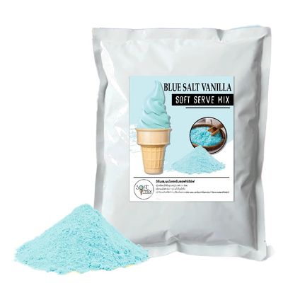 (Pack of 4 x 1kg) Soft Serve Ice Cream Powder Mix - Classic Flavor - 1kg Bulk Pack (4 Bags) (Blue Salt Vanilla)