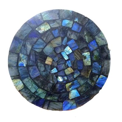 VUQLDHAYZ 1pcs 10-12cm Pull Feldspar Quartz Crystal Disc Blue Moonlight Stone
