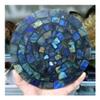 VUQLDHAYZ 1pcs 10-12cm Pull Feldspar Quartz Crystal Disc Blue Moonlight Stone view 2