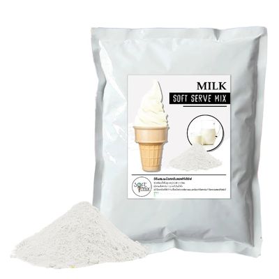 (Pack of 4 x 1kg) Soft Serve Ice Cream Powder Mix - Classic Flavor - 1kg Bulk Pack (4 Bags) (Milk)