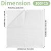 100 Pack Cocktail Napkins Disposable, 2-Ply 5" x 5" Party Napkins, Square Beverage Dinner Napkin for Wedding Birthday Party Anniversary Reception Bar Event (White) view 2
