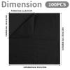 100 Pack Cocktail Napkins Disposable, 2-Ply 5" x 5" Party Napkins, Square Beverage Dinner Napkin for Wedding Birthday Party Anniversary Reception Bar Event (Black) view 2