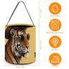 Halloween Candy Bucket - Hippie Tiger Trick Or Treat Candy Bag, Gift Bag for Party Favor Supplies view 2