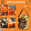 Halloween Candy Bucket - Hippie Tiger Trick Or Treat Candy Bag, Gift Bag for Party Favor Supplies view 3