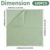 100 Pack Cocktail Napkins, 2-Ply 5x5 Inch Beverage Napkins, Square Edged Disposable Paper Napkins for Wedding, Birthday Party, Dinner, Coffee Bar (Sage Green) view 2