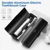 Oralphi Aluminum Electric Toothbrush Travel Case, 2 in 1 Travel Toothbrush Holder for Oral B/Oral-B Pro 1000 1500 5000 7000 and Most Electric Toothbrush for Traveling, Removable Silicone Liner-Black view 2