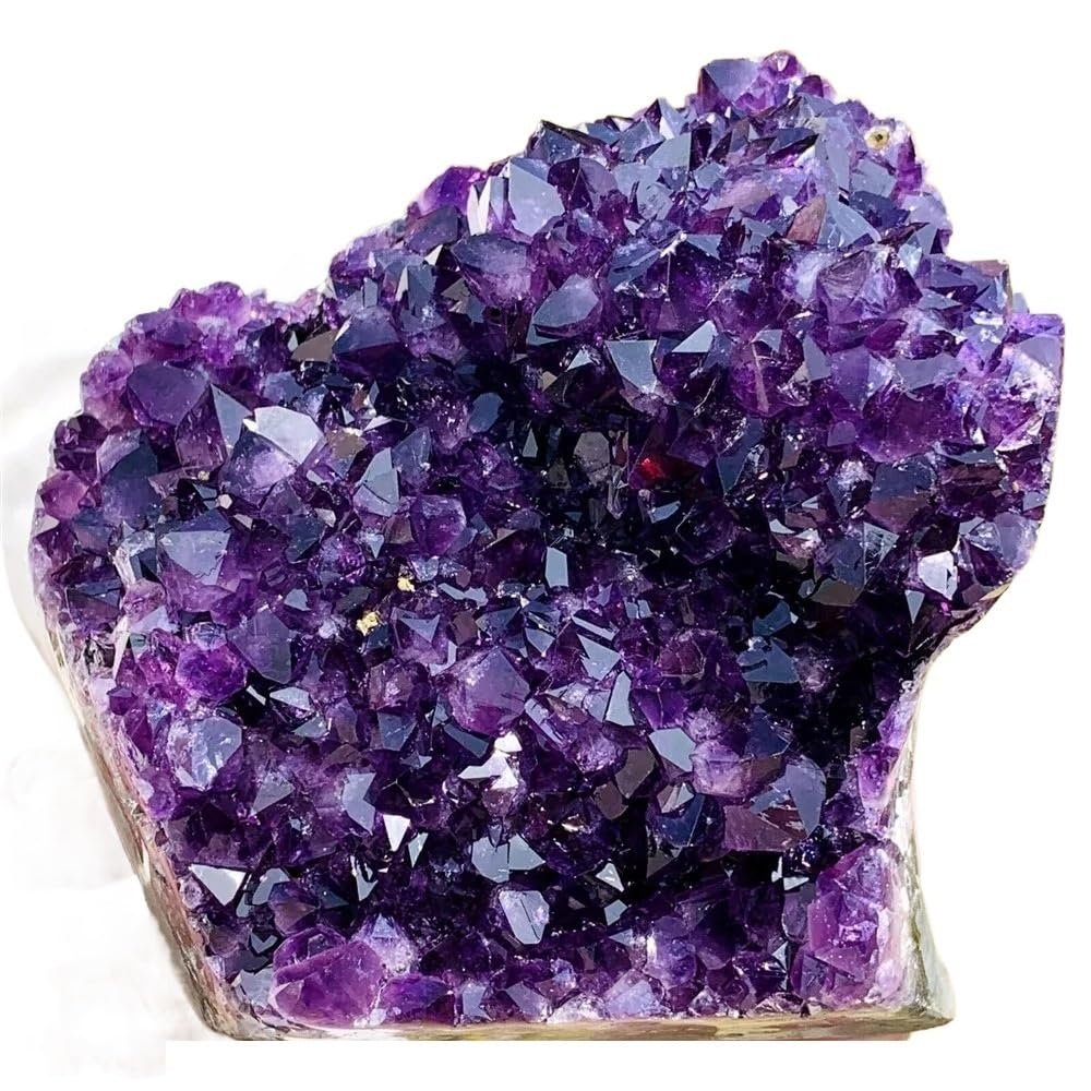 AIQFTGSNS 1pc 100-150g Amethyst Geode Purple Crystal Quartz Cluster Dream Thunder Egg