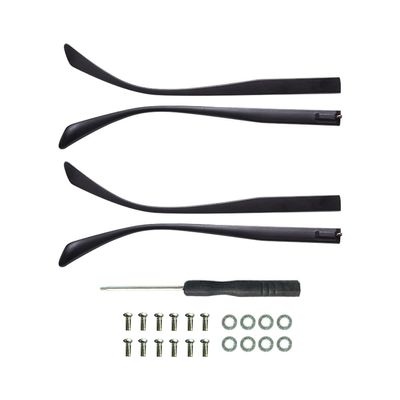 GSHLLO 2 Pairs Universal Eyeglasses Arms Replacement Comfortable Sunglasses Temples Stylish Reading Glasses Arms Eye Glasses Repair Legs with 12 Pcs Screws 8 Pcs Washers and 1 Pc Screwdriver