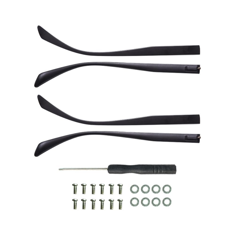 GSHLLO 2 Pairs Universal Eyeglasses Arms Replacement Comfortable Sunglasses Temples Stylish Reading Glasses Arms Eye Glasses Repair Legs with 12 Pcs Screws 8 Pcs Washers and 1 Pc Screwdriver
