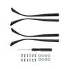 GSHLLO 2 Pairs Universal Eyeglasses Arms Replacement Comfortable Sunglasses Temples Stylish Reading Glasses Arms Eye Glasses Repair Legs with 12 Pcs Screws 8 Pcs Washers and 1 Pc Screwdriver view 1