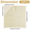 100 Pack Cocktail Napkins Disposable, 2-Ply 5" x 5" Party Napkins, Square Beverage Dinner Napkin for Wedding Birthday Party Anniversary Reception Bar Event (Ivory) view 2