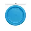 100 Pack Disposable Dessert Plastic Plates,WINCUR Round Food-Grade Polystyrene Party Plates,Premium Sturdy and Elegant for Weddings and Special Events,Fancy Disposable Tableware (Grid light Blue, 10") view 2