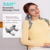SKG H7 Ultra Cordless Neck Massager for Pain Relief Deep Tissue, Fathers Day Dad Gifts Adjustable Shiatsu Neck and Shoulder Massager with Heat for Strain Relief, for Home Office Car Travel, Grey view 3