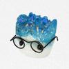 Electroplated Crystal Hedgehog Figurine Natural Gemstone Healing Stone for Stress Relief, Energy Balance, Meditation, Home Spa Relaxation and Wellness Gift, 40g (Blue) view 1
