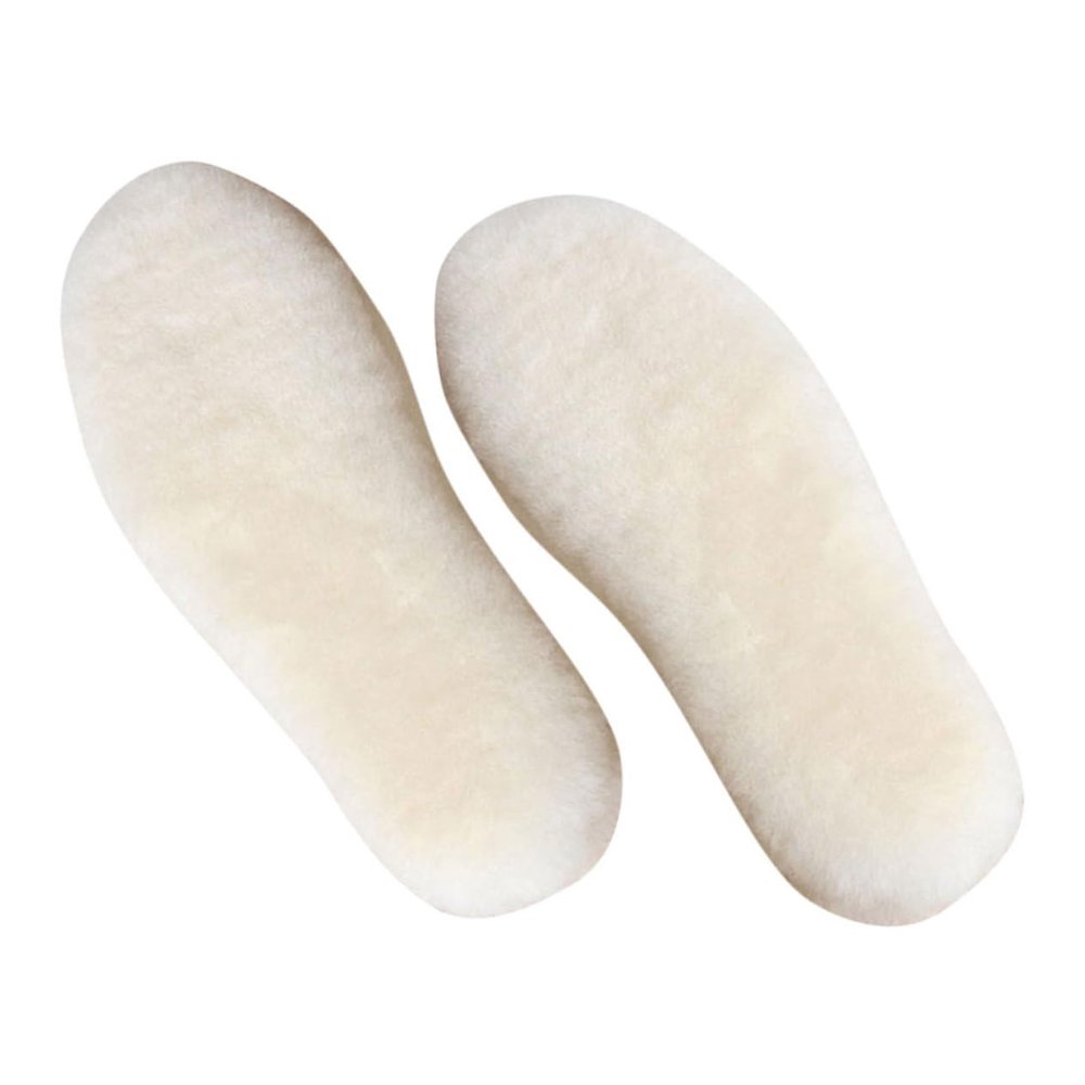 COOLHIYA Men S Warm Sheepskin Insoles for Boots Fuzzy Winter Shoe Inserts with Soft Texture Skin-Friendly Warmth for Cold Weather and Comfortable Footwear Pads