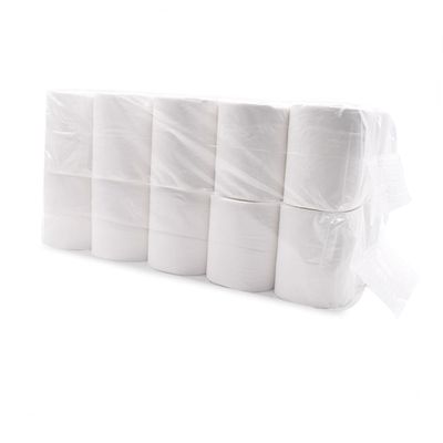 COOLHIYA 10 Rolls Wood Pulp Toilet Paper Small Soft Thick Ply for Hotels Home Environmentally Friendly White Natural Wood Bath Tissue