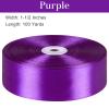 CLUEWR Purple Satin Ribbon, 1-1/2 Inches, 100 Yards view 2