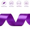 CLUEWR Purple Satin Ribbon, 1-1/2 Inches, 100 Yards view 3