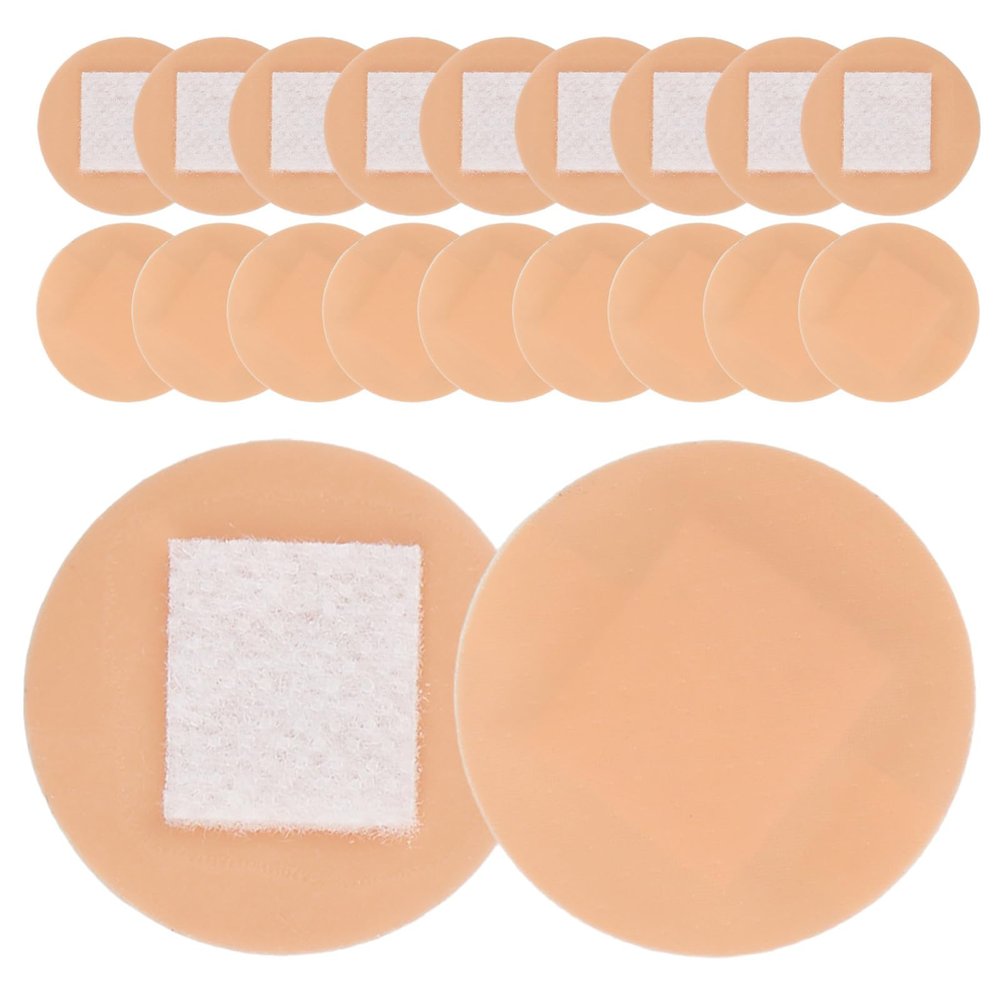 200pcs Waterproof Round Bandages for Fingers Face Adhesive Breathable Circular Wound Cover Finger Sleeve Protectors for Knuckle Skin Sports Daily Use