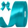 CLUEWR Teal Satin Ribbon, 1-1/2 Inches, 100 Yards view 1