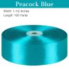 CLUEWR Teal Satin Ribbon, 1-1/2 Inches, 100 Yards view 2